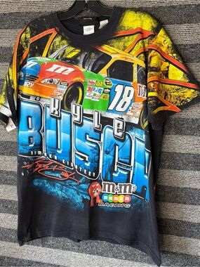 2011 Chase Authentics Kyle Busch M&M’s Car All Over Print NASCAR T-Shirt Large